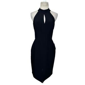 Adeline Rae black sleeveless cocktail sheath mini dress size XS
